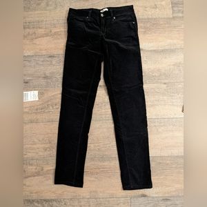 Gap 1969 Black Skinny Jeans, Velvet Textured